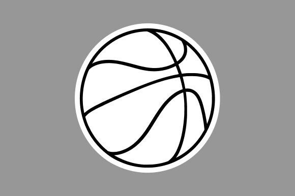 Basketball Clipart Line Art: Graphics & Illustrations