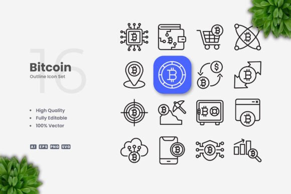 Bitcoin Icons: Clean Graphics for Modern Branding
