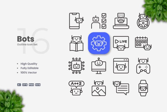 Bots Icons: Essential Graphics for Modern Digital Shops
