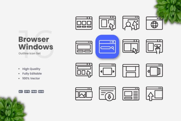 Browser Windows Icons: A Designer's Take on Modern Stitching