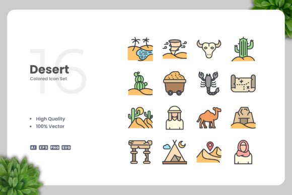 Desert Colored Icons: Modern Graphics for Bloggers
