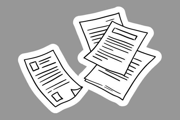 Documents Clipart Line Art: Graphics & Illustrations Review