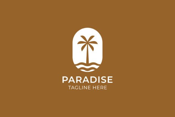 Elegant Tropical Palm Tree Logo: Graphics & Templates