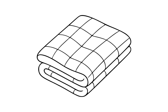 Folded Warm Blanket Clip Art: Graphics & Illustrations