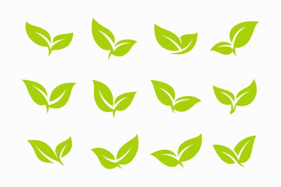 Green Leaf Icons: Graphics & Logo Templates Review