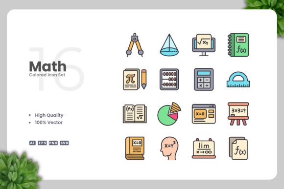 Math Colored Icons: A Designer's Take on Stitching Clean Graphics
