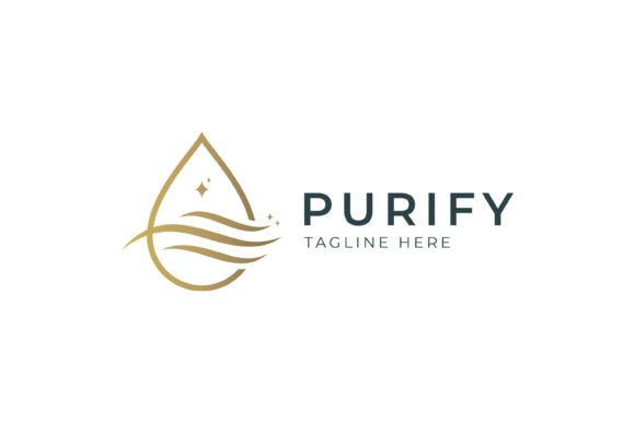 Purify Water Drop: Luxury Graphics & Logo Templates