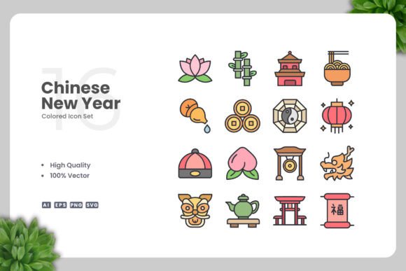 Review: Chinese New Year Colored Icons for Embroidery