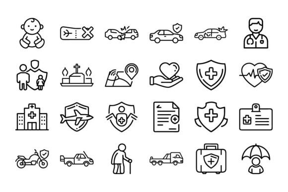 Review: Outline Insurance Icons for Embroidery