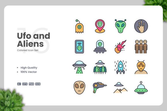 Review: Ufo and Aliens Colored Icons for Embroidery