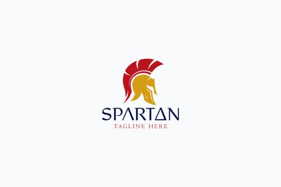 Spartan Warrior Head Helmet Logo: Graphics & Logo Templates
