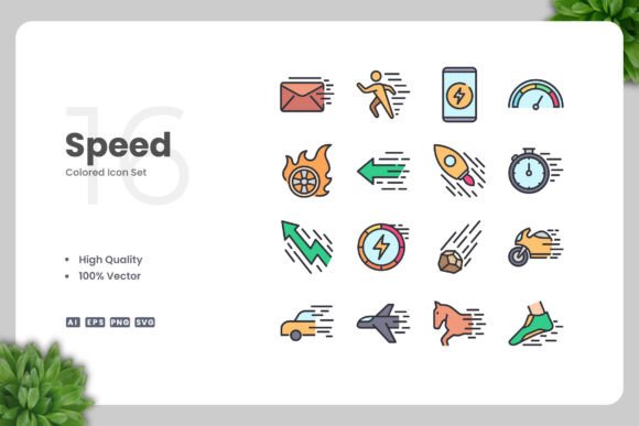Speed Colored Icons: Modern Graphics and Icons Review