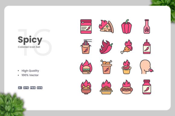 Spicy Colored Icons: A Designer's Review for Embroidery