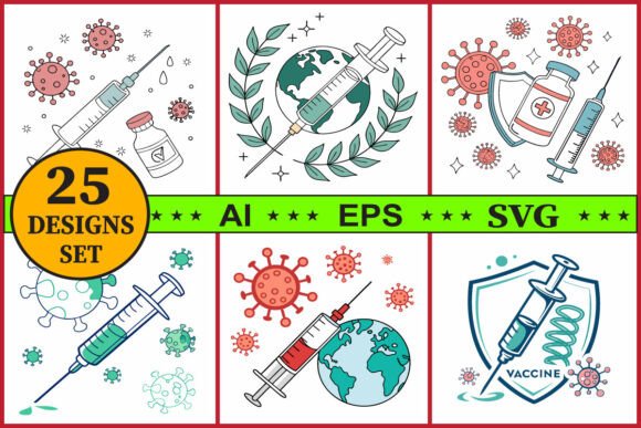 Vaccine Virus Icon Bundle: Graphics & Illustrations
