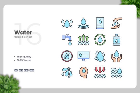 Water Colored Icons: Graphics for Handmade Crafters