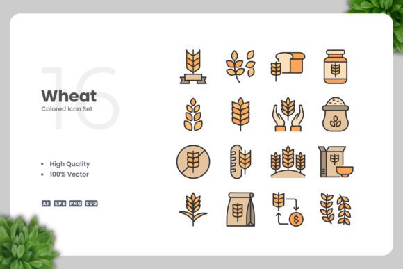 Wheat Colored Icons: Warm Graphics for Modern Branding